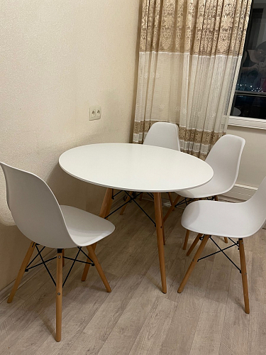 Стол Table 90 white / wood фото покупателя 15