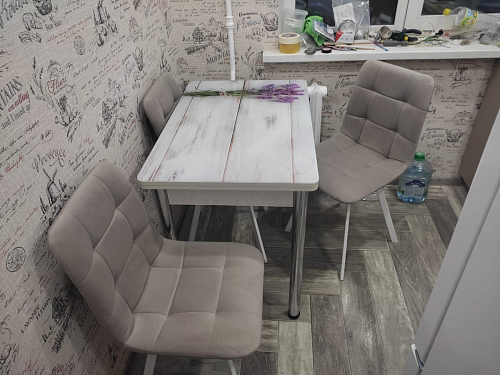 Стул на металлокаркасе Чилли светло-серый / черный фото покупателя 236