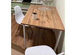 Деревянный стол Лота Лофт 120(160)х75 черный матовый / бетон светлый фото покупателя 386