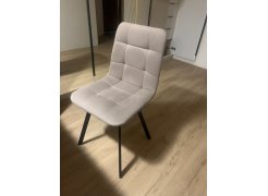 Стул на металлокаркасе Чилли синяя ткань / белый фото покупателя 496