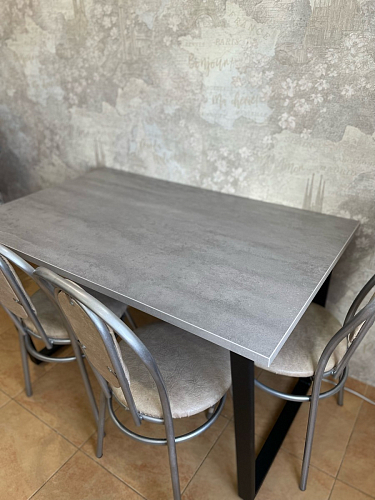 Стол Лота Лофт 140 25 мм черный матовый / бетон фото покупателя 643