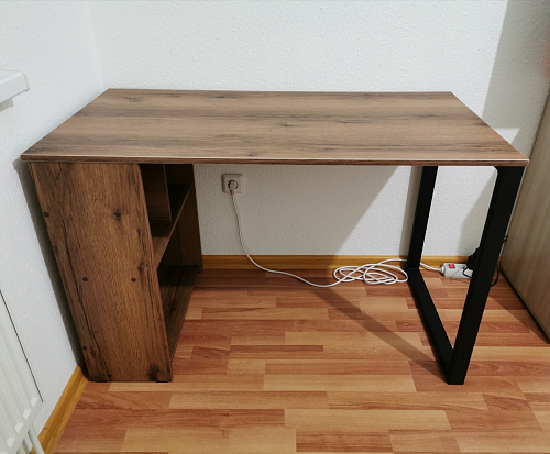 Письменный стол Битти Лофт 116х60х75 дуб делано светлый / белый матовый фото покупателя 67