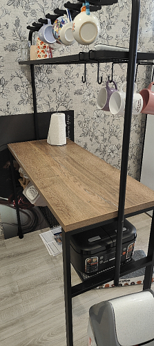 Барный стол Нари 120х50х171 делано / черный матовый фото покупателя 9