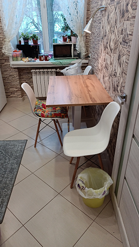 Деревянный стол Барон О 200 х 90 белая пленка шагрень / белый фото покупателя 12