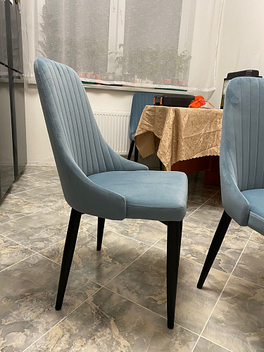 Стул на металлокаркасе Kora green / black фото покупателя 168