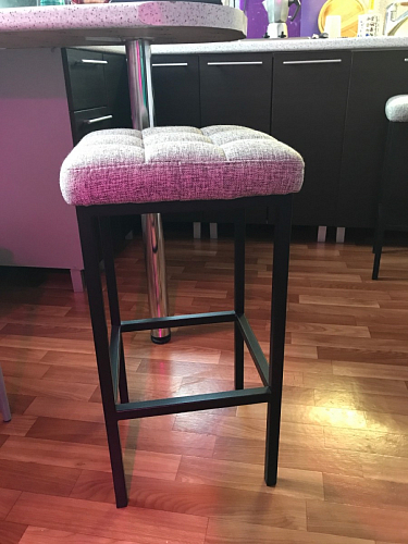 Барный стул Лофт ткань канди грей / черный матовый фото покупателя 58