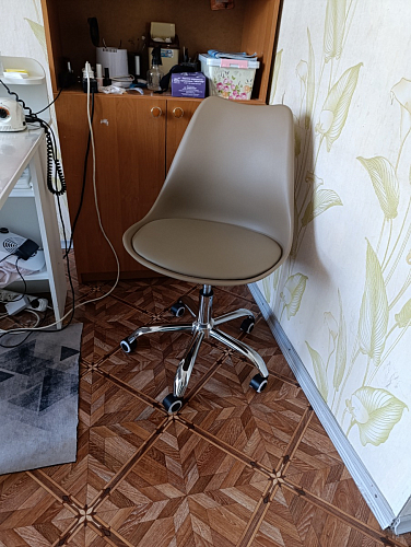 Компьютерное кресло Kolin с подушкой clear / white фото покупателя 389