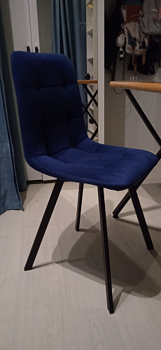 Стул на металлокаркасе Чилли серый велюр / черный фото покупателя 1227