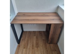 Письменный стол Битти Лофт 116х60х75 дуб делано темный / черный матовый фото покупателя 44