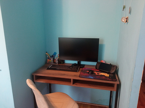 Письменный стол Леон Лофт черный матовый / дуб вотан фото покупателя 67