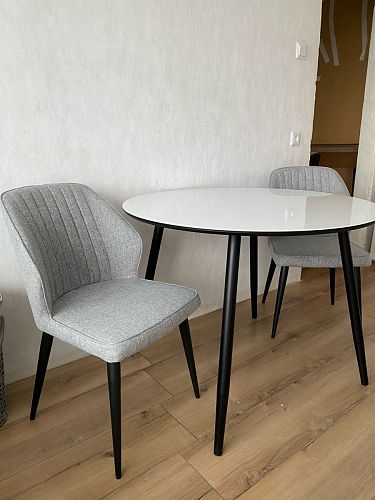 Стеклянный стол Анселм белый фото покупателя 6