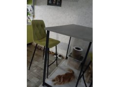 Барная стойка Дилан Лофт 120х40х90 бетон светлый фото покупателя 62