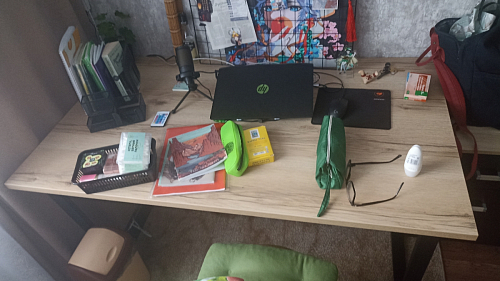 Деревянный стол Лота Лофт 140х80 черный матовый / бетон светлый фото покупателя 624