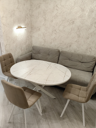 Стул на металлокаркасе Чилли К черный / зеленый фото покупателя 522