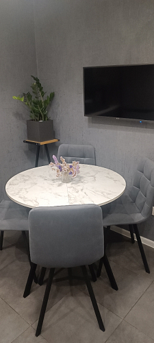 Стул на металлокаркасе Чилли К черный / зеленый фото покупателя 450