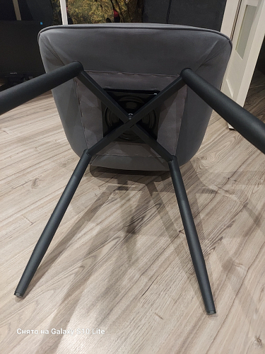 Стул на металлокаркасе Седа К velvet lux 76 / черный фото покупателя 277