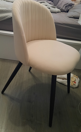 Стул на металлокаркасе Gabi dark beige / black / silver фото покупателя 697