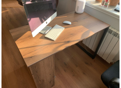 Письменный стол Битти Лофт 116х60х75 дуб делано темный / черный матовый фото покупателя 107