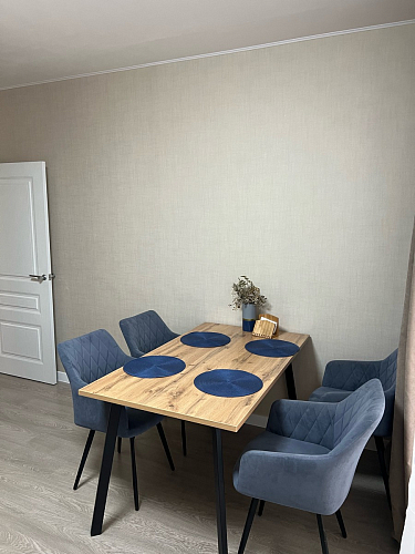 Стол Тринити Лофт 120 32 мм дуб галифакс табако / черный матовый фото покупателя 522