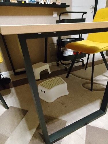 Деревянный стол Лота Лофт 120х75 белый матовый / дуб крафт золотой фото покупателя 496