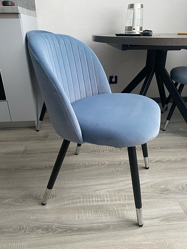 Стул на металлокаркасе Gabi 1 dark gray / black фото покупателя 742