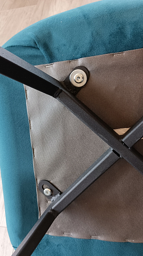 Стул на металлокаркасе Чилли синяя ткань / белый фото покупателя 1237