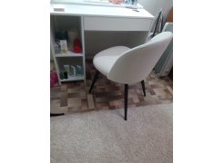 Стул на металлокаркасе Gabi 1 бежевый / черный с серебряными наконечниками фото покупателя 144