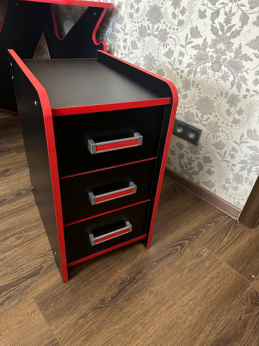 Тумба Ханна черная / красная  - Уцененный экземпляр фото покупателя 95