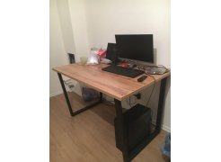 Деревянный стол Лота Лофт 120(160)х75 черный матовый / бетон светлый фото покупателя 278