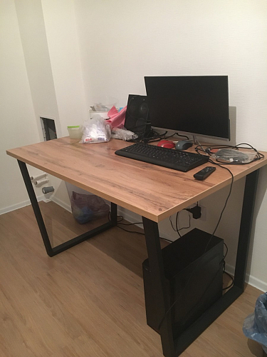 Стол раскладной Лота Лофт 120 25 мм юта / черный матовый фото покупателя 278