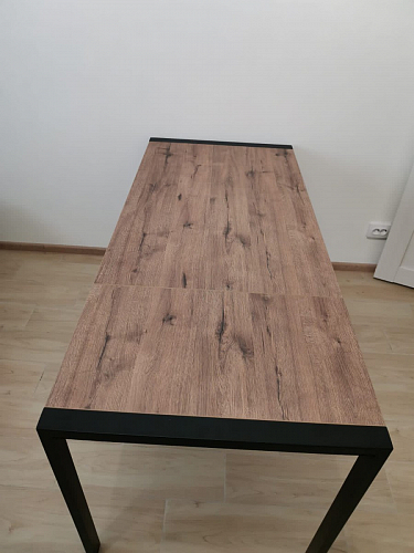 Стол Центавр 120(160)х70х75 файерстоун / черный матовый фото покупателя 21