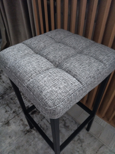 Барный стул Лофт микровелюр катания блэк / черный матовый фото покупателя 92