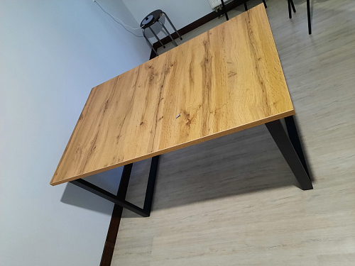 Деревянный стол Лота Лофт 120x75 дуб крафт табачный / черный матовый фото покупателя 654