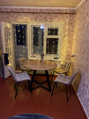 Стул на металлокаркасе Челси велюр коричневый / черный каркас фото покупателя 66