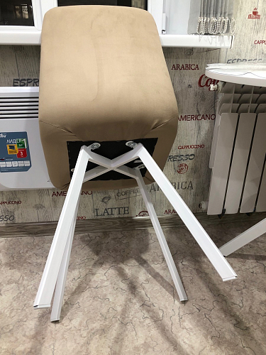 Стул на металлокаркасе Чилли светло-серый / белый каркас фото покупателя 533