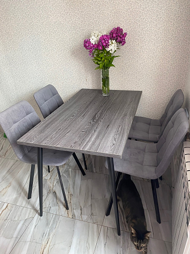 Стул на металлокаркасе Чилли К кирпичный / черный фото покупателя 371