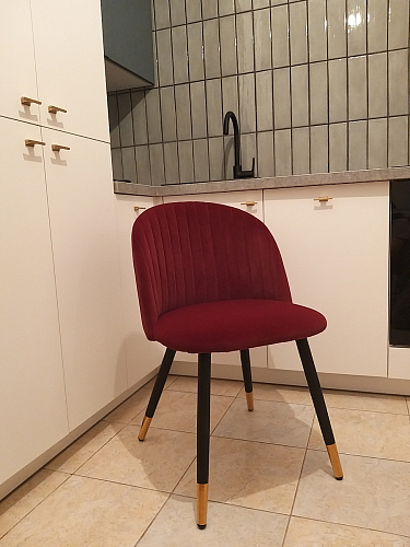 Стул на металлокаркасе Gabi 1 темно-серый / черный фото покупателя 95