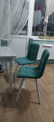 Стул на металлокаркасе Чилли зеленый / белый каркас фото покупателя 55