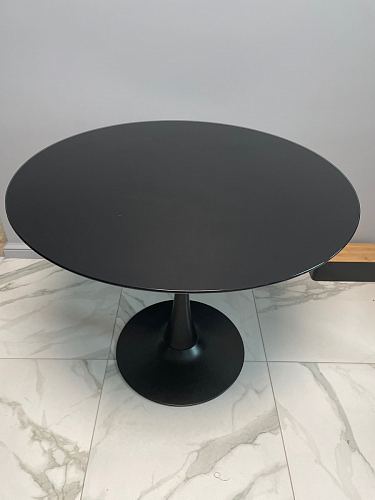 Стеклянный стол Tulip 90 black glass фото покупателя 3