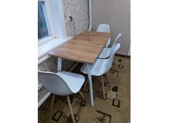 Стол Тринити Лофт 120 32 мм бетон / черный матовый фото покупателя 612