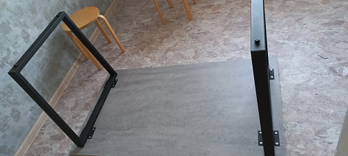 Стол Лота Лофт 120 32 мм бетон / черный матовый фото покупателя 100