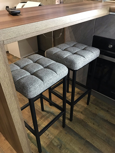 Барный стул Лофт микровелюр катания блэк / черный матовый фото покупателя 263