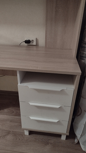 Компьютерный стол Комфорт 12.95 N дуб сонома / сатин фото покупателя 10