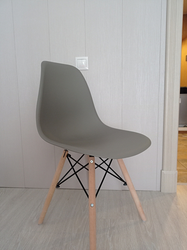 Пластиковый стул Eames PC-015 серо-голубой / дерево фото покупателя 348