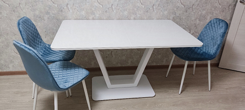 Стул на металлокаркасе Capri голубой фото покупателя 8