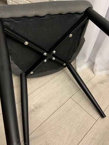 Стул на металлокаркасе Kora gray / black фото покупателя 125