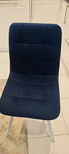 Стул на металлокаркасе Чилли К светло-серый велюр / черный каркас фото покупателя 1068