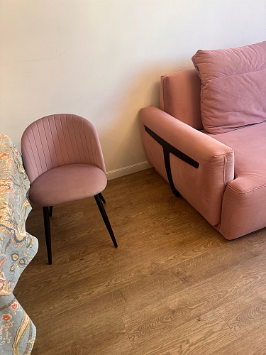 Стул на металлокаркасе Gabi 1 light purple / black фото покупателя 570