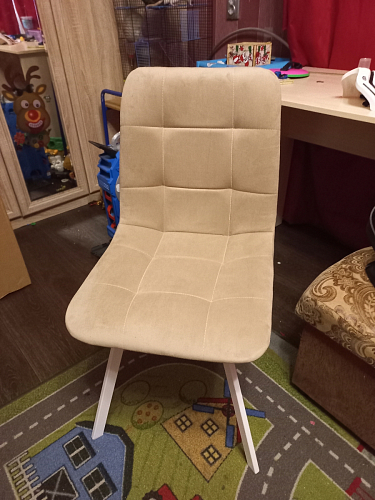 Стул на металлокаркасе Чилли синий / белый фото покупателя 768