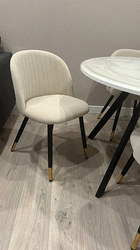 Стул на металлокаркасе Gabi latte / gold / black фото покупателя 754
